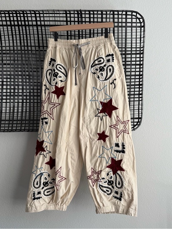 Free People Pants - Free people Aria Embroidered Pull-On Pants